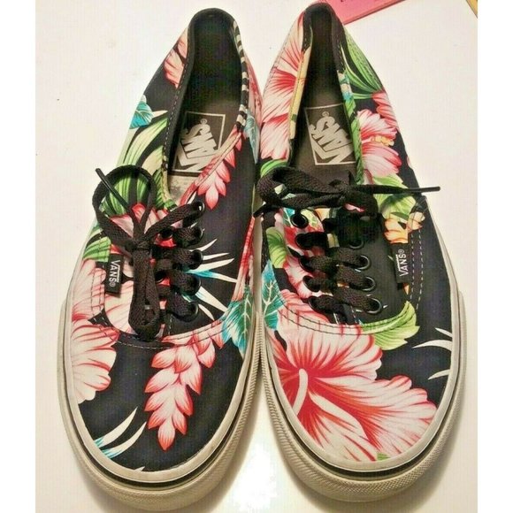 VANS Shoes - VANS Atwood Shoes Hawaiian Tropical Floral Black Multi Size 8.0 Women